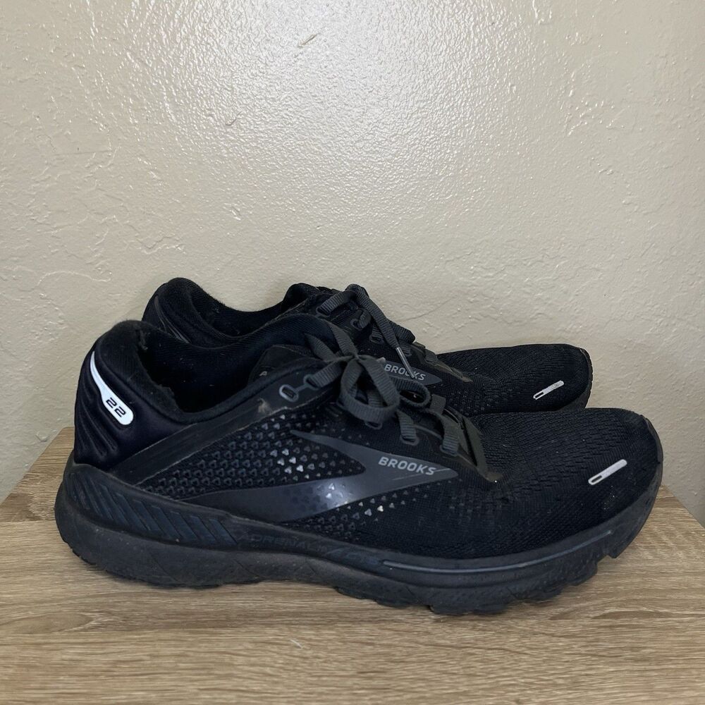 Brooks Adrenaline GTS 22 Women's Size 10.5D Wide Running Shoes Black 1203531D020